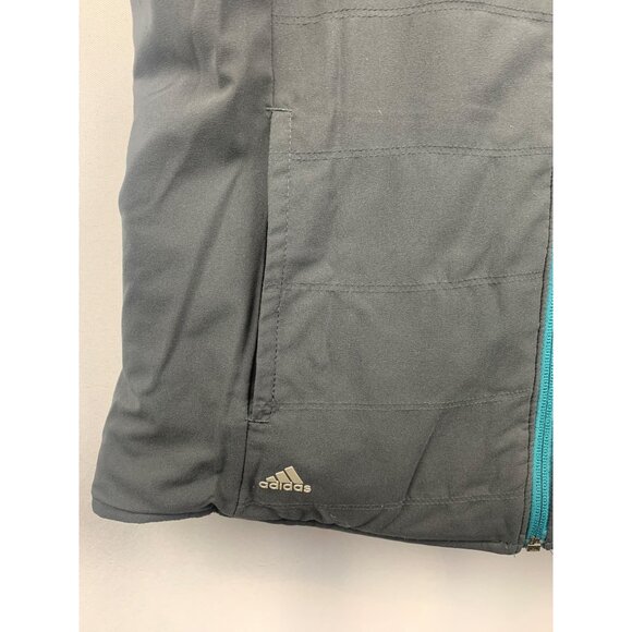 Women's Adidas Green & Black Reversible Zipper Puffer Vest Size M - Picture 9 of 10